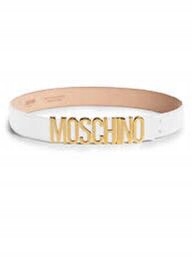 Pasek MOSCHINO BIAŁY IT38 długość 85 cm