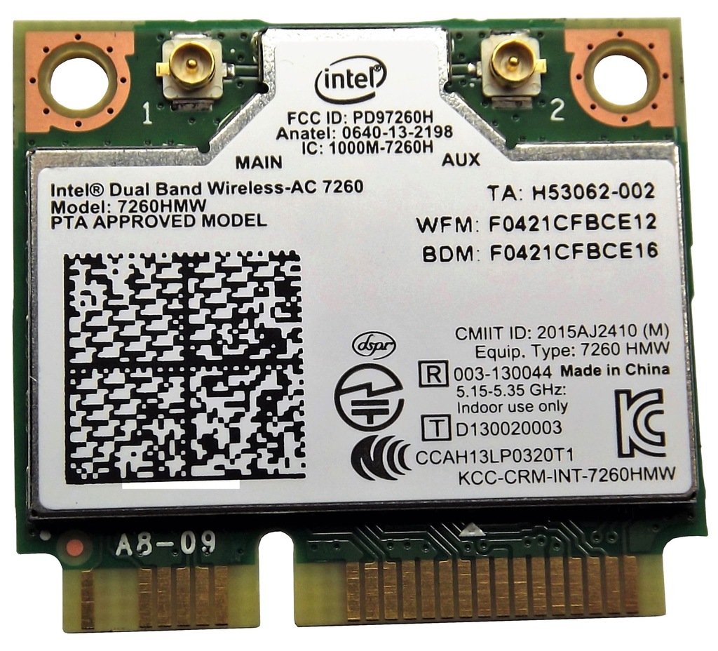 Wifi intel dual