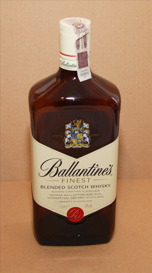 BALLANTINES butelka po BLENDED SCOTCH WHISKY 1L