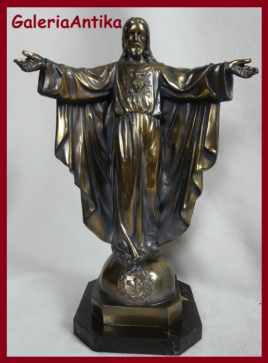 Rzeźba JEZUS Serce Jezusa figura 37cm FRANCJA