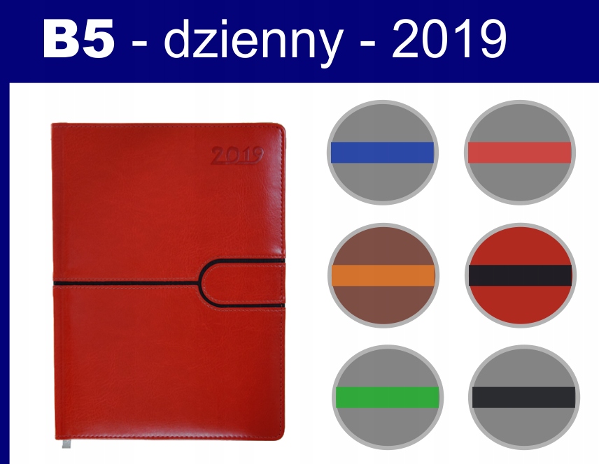 Kalendarz książkowy 2019 format B5 - dzienny