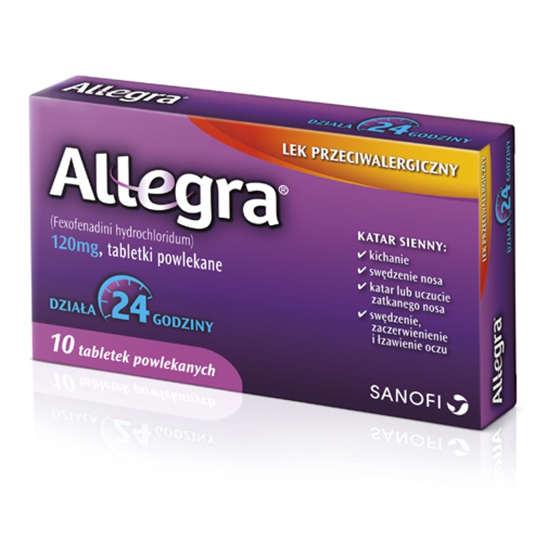 Allegra 120 mg tabletki powlekane, 10 szt.