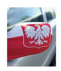 FLAGA POLSKI NA LUSTERKA SAMOCHODOWE 1OP 2 SZT