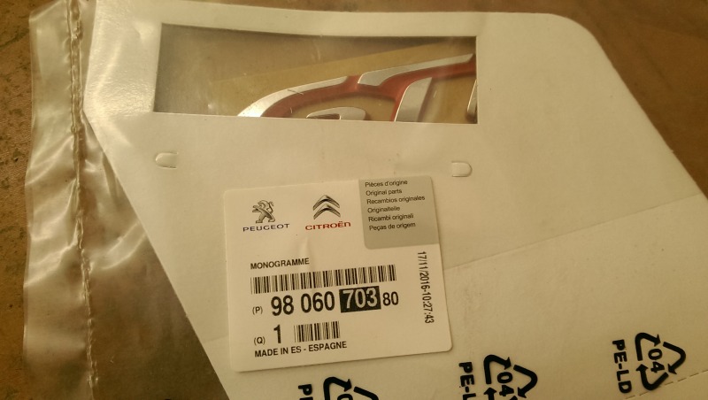 Emblemat Peugeot 208 GTI  F-VAT