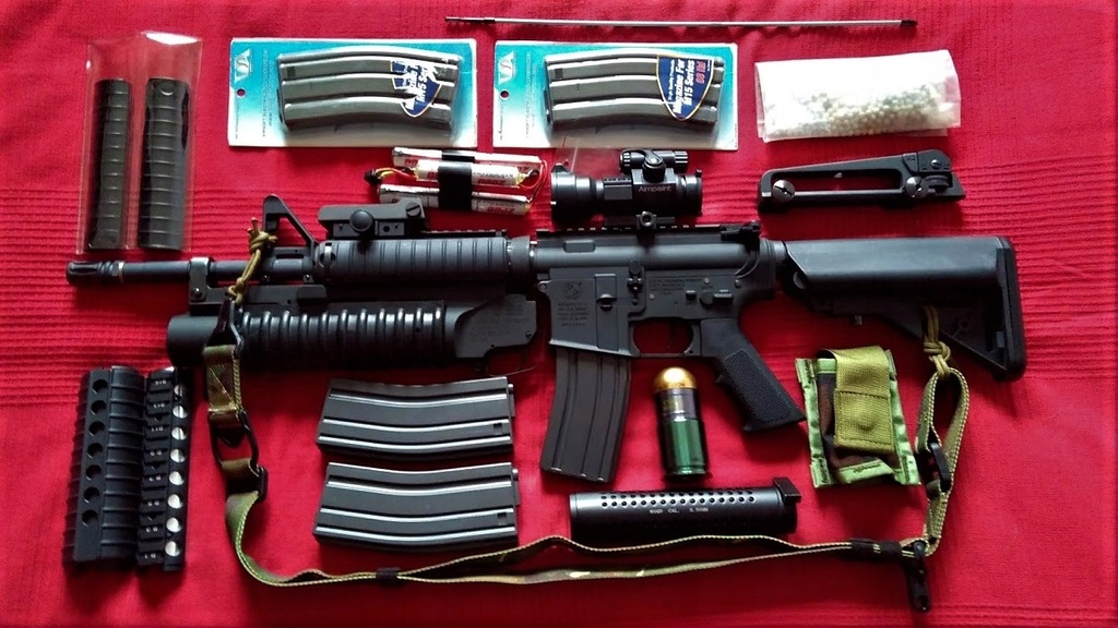 Karabinek M4 z granatnikiem M203 fr.WE replika ASG