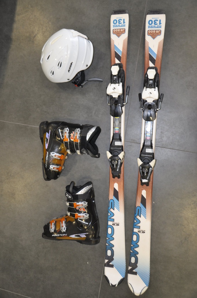 Narty SALOMON 130 cm + buty DALBELLO + kask! Narty SALOMON 130 cm + buty DALBELLO + kask!
