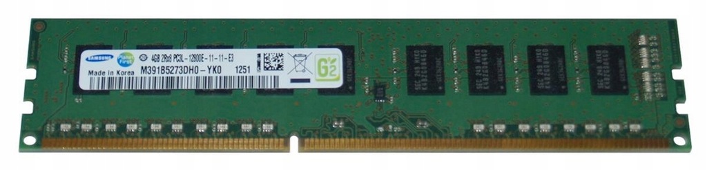 Pamięć RAM 4GB DDR3-1600 SAMSUNG 2Rx8 PC3L-12800