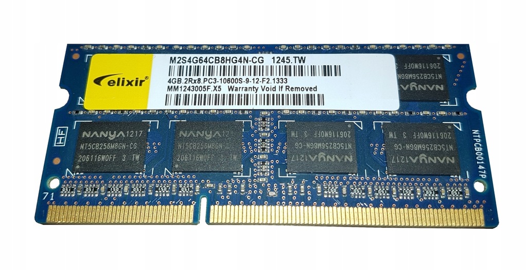 Muligt erektion personlighed RAM Elixir 4GB 2Rx8 PC3-10600S-9-12-F2 SO-DIMM - 7502406813 - oficjalne  archiwum Allegro