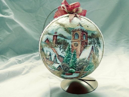 Bombka bombki ręcznie robione 15 CM decoupage M2