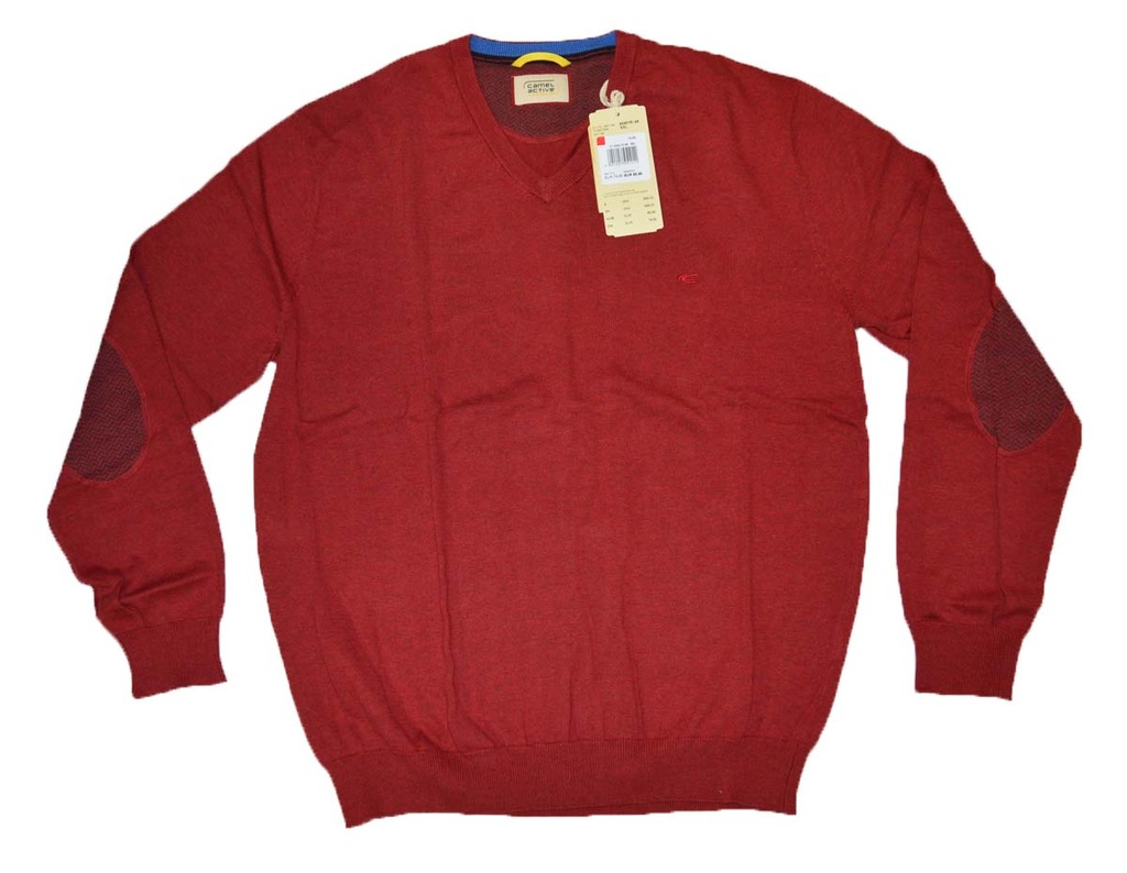 CAMEL ACTIVE ŁATY sweter V-NECK 434015/46 XXL
