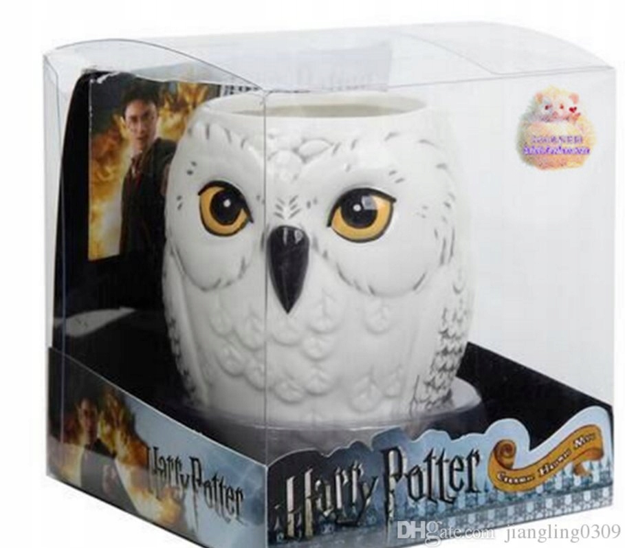 Harry Potter HEDWIGA SOWA KUBEK RÓŻDŻKA PREZENT