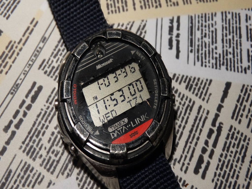 Smartwatch Timex Data Link 150 Microsoft NASA