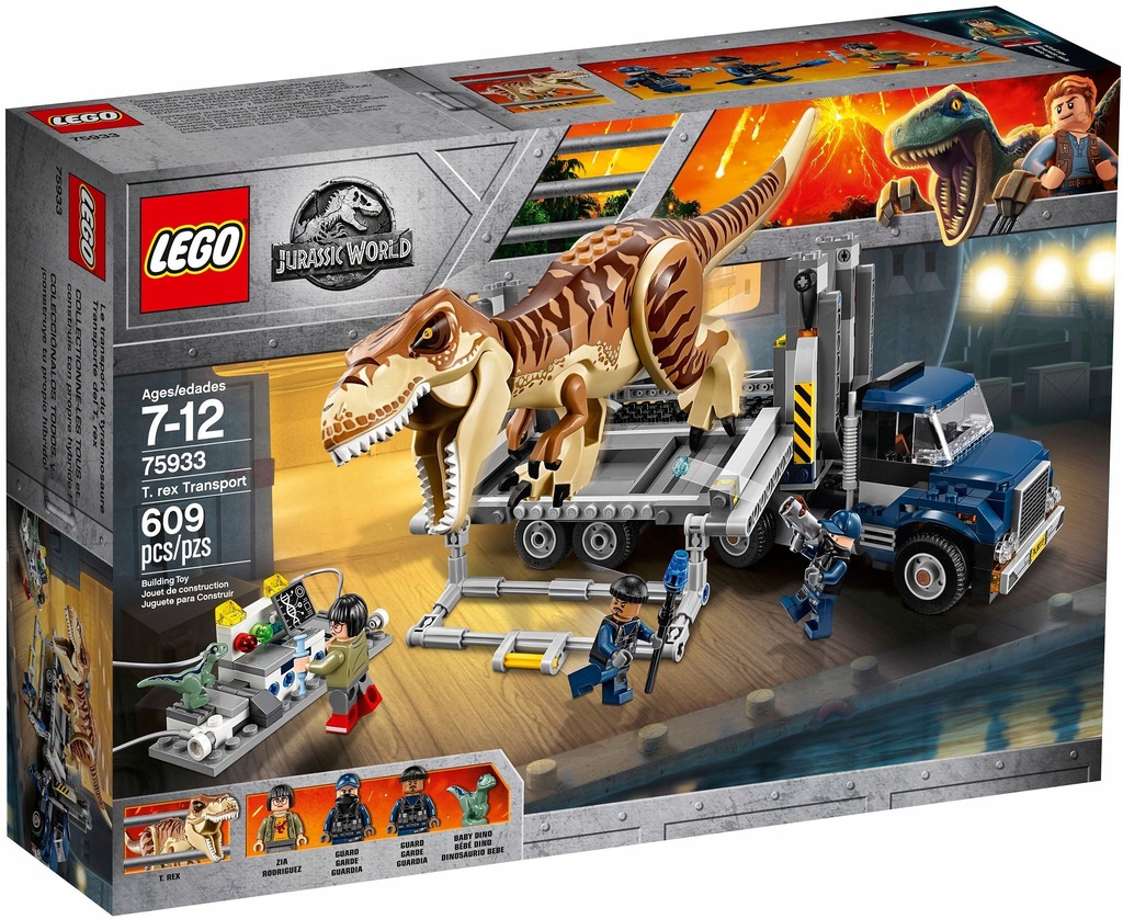 Maciek I Klocki Lego Jurassic World KLOCKI LEGO JURASSIC WORLD 75933 Transport T-rex'a - 7682271721
