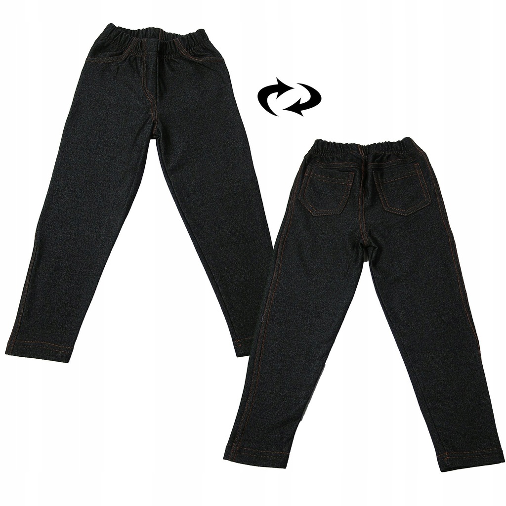 Getry, legginsy typu jeans - czarny - 98