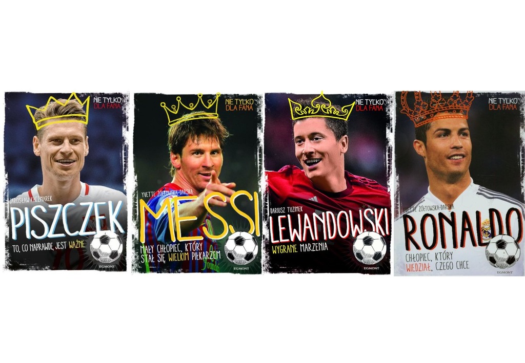 Zestaw książek Lewandowski Ronaldo Messi Piszczek