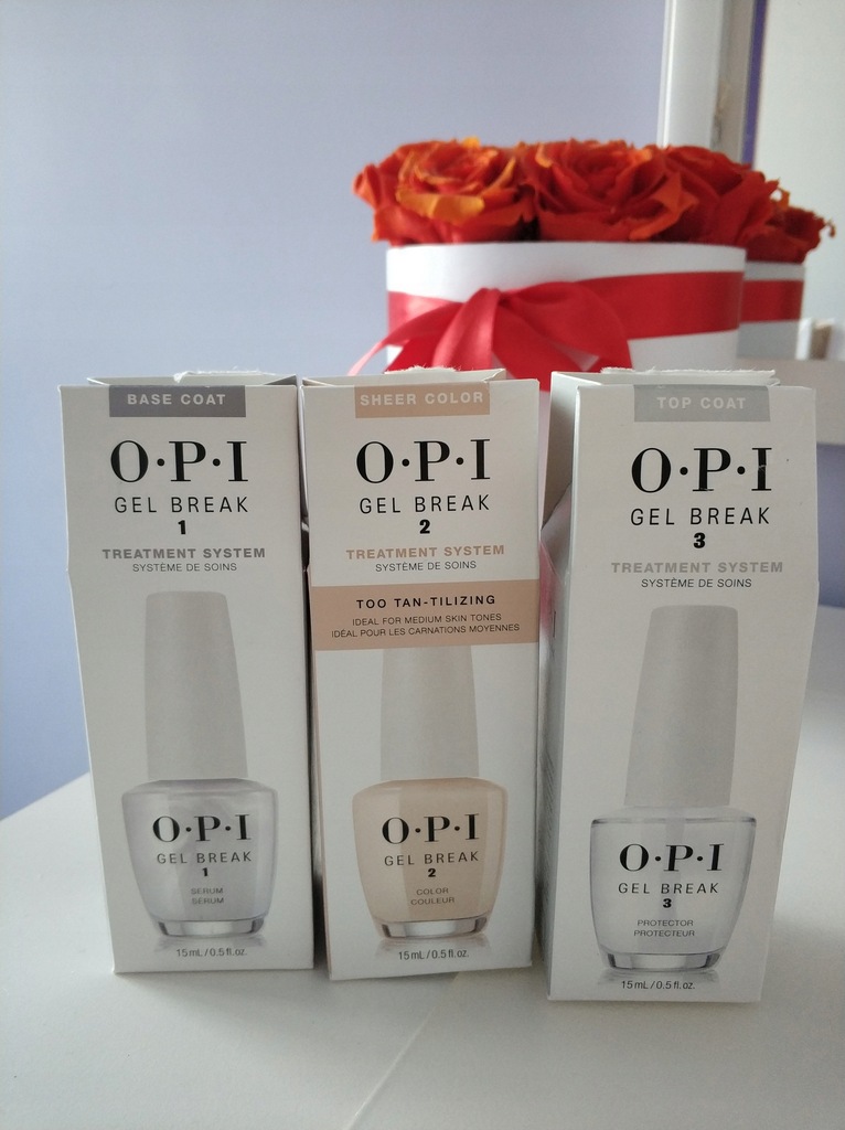 OPI GEL BREAK SET USA! ZESTAW ODŻYWKA LAKIER BAZA