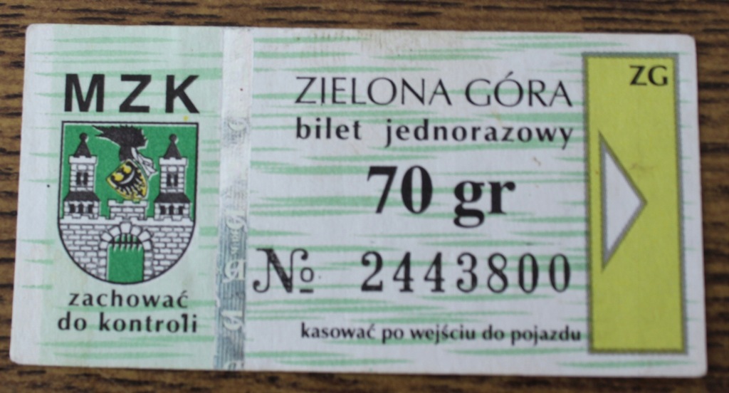 Bilet Zielona Góra