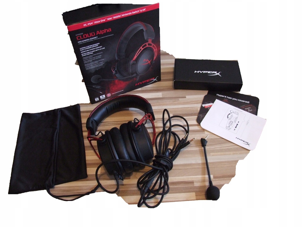 Słuchawki HyperX Cloud Alpha HX-HSCA-RD/EM @ BOX @