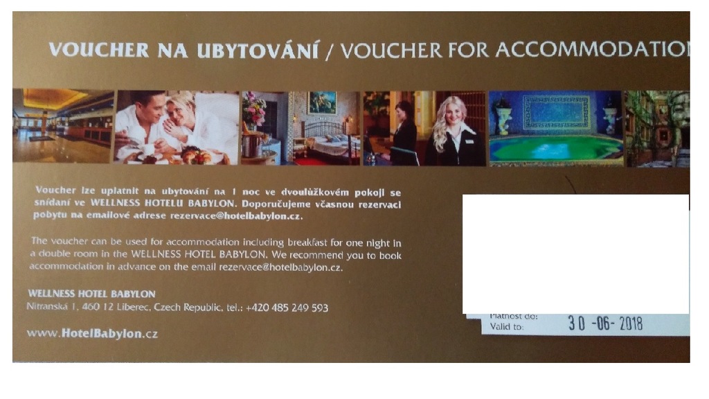 WELLNESS HOTEL BABYLON Voucher Czechy