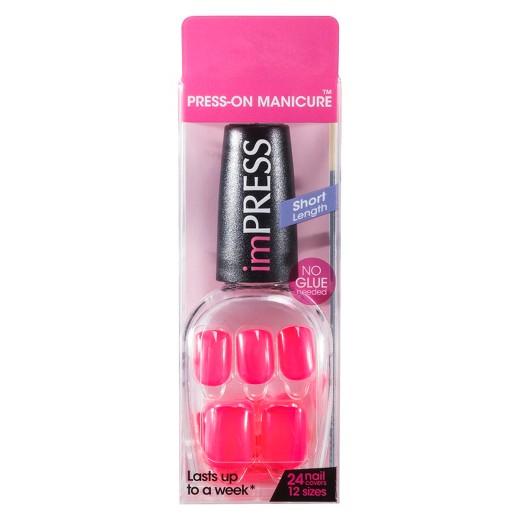 PAZNOKCIE NAKLEJANE PRESS-ON MANICURE RÓŻOWE 24SZT