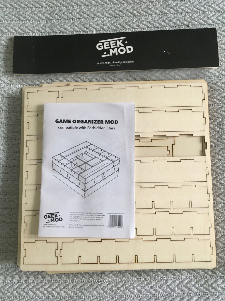 Drewniany Insert Organizer do gry Zakazane Gwiazdy
