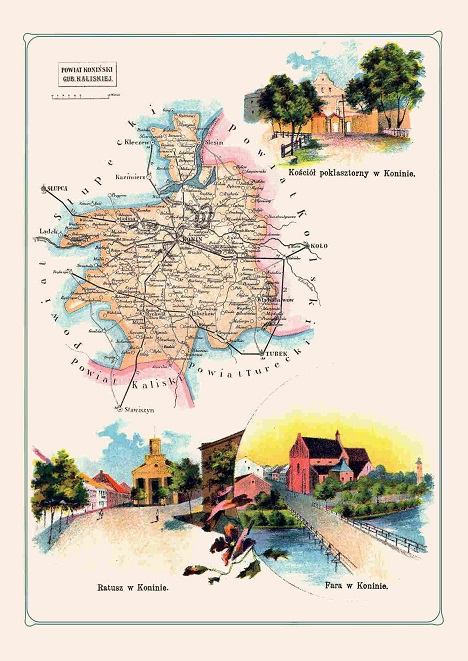 Mapa Bazewicz Powiat Koniński Lądek Władysławów A2