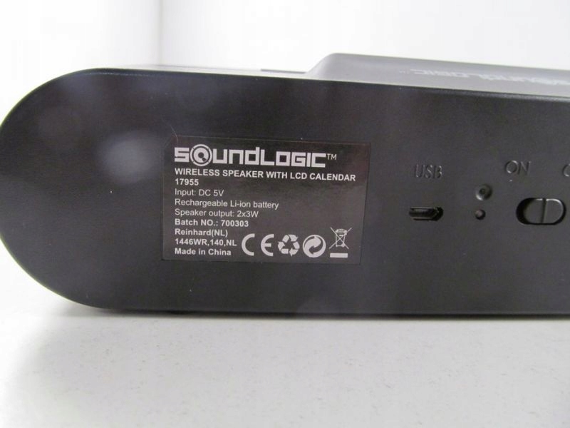 soundlogic wireless speaker with lcd calendar