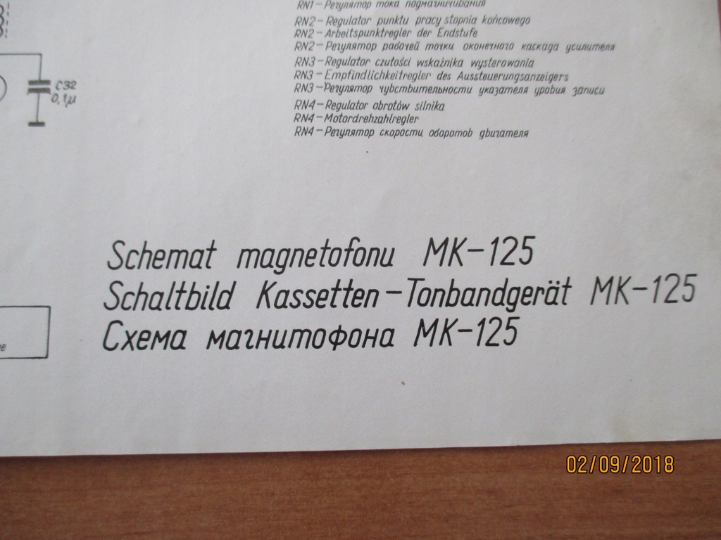 Schemat ideowy magnetofonu MK-125