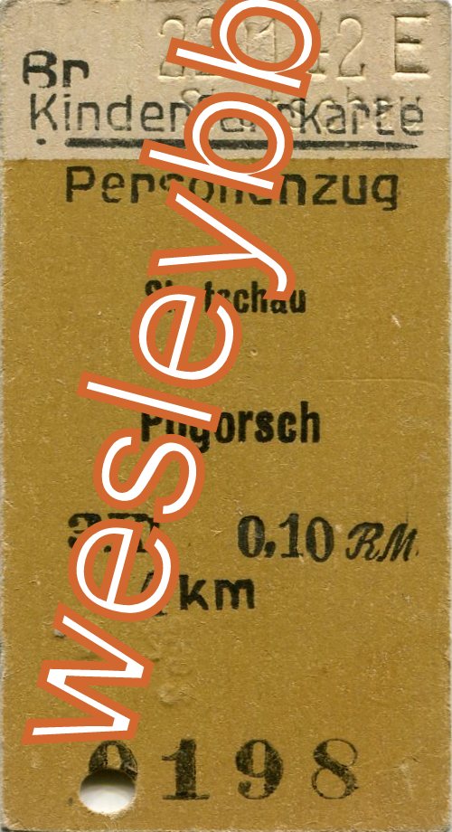 Bilet kolejowy Skoczów Pogórze Skotschau Pogorsch