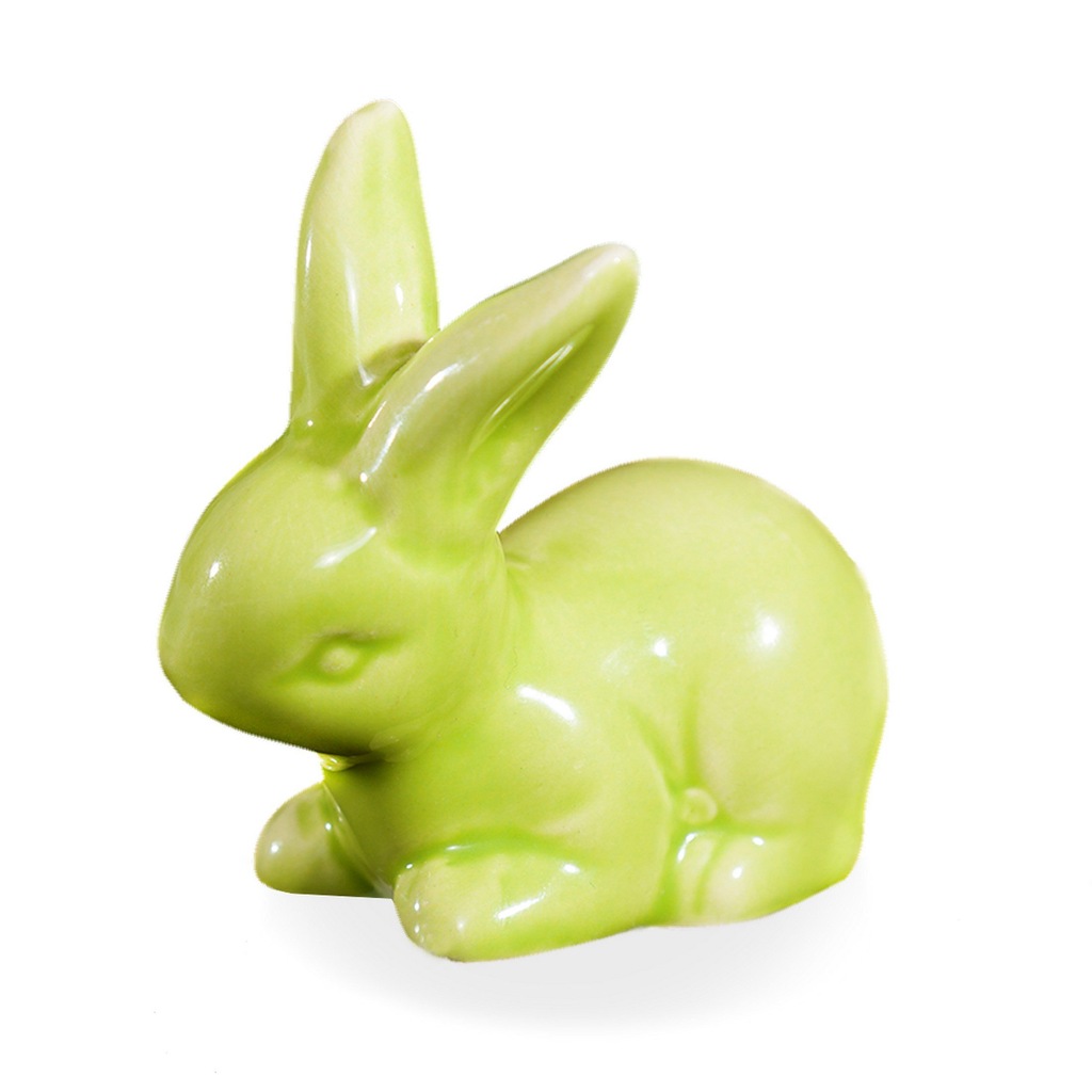 ZAJĄC WIELKANOCNY Zajączek Ceramiczny Zielony 3956