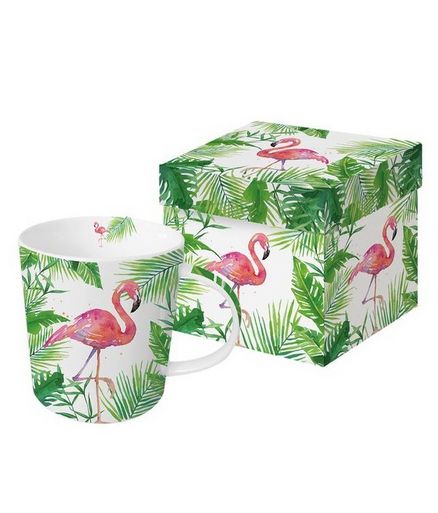 Porcelanowy kubek z flamingiem, PPD Warszawa