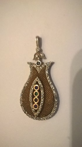 SREBRO ZŁOCONE 925- ELEGANCKI WISIOR z ALBANII