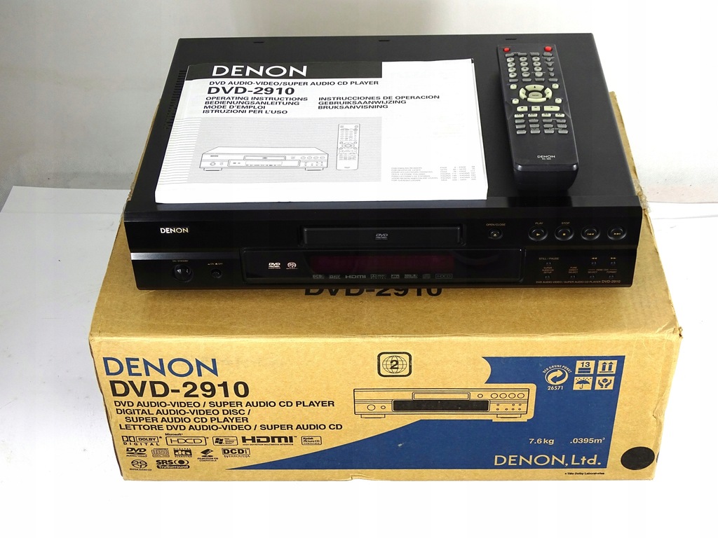 DENON DVD-2910 ODTWARZACZ DVD KARTON PILOT PAPIERY