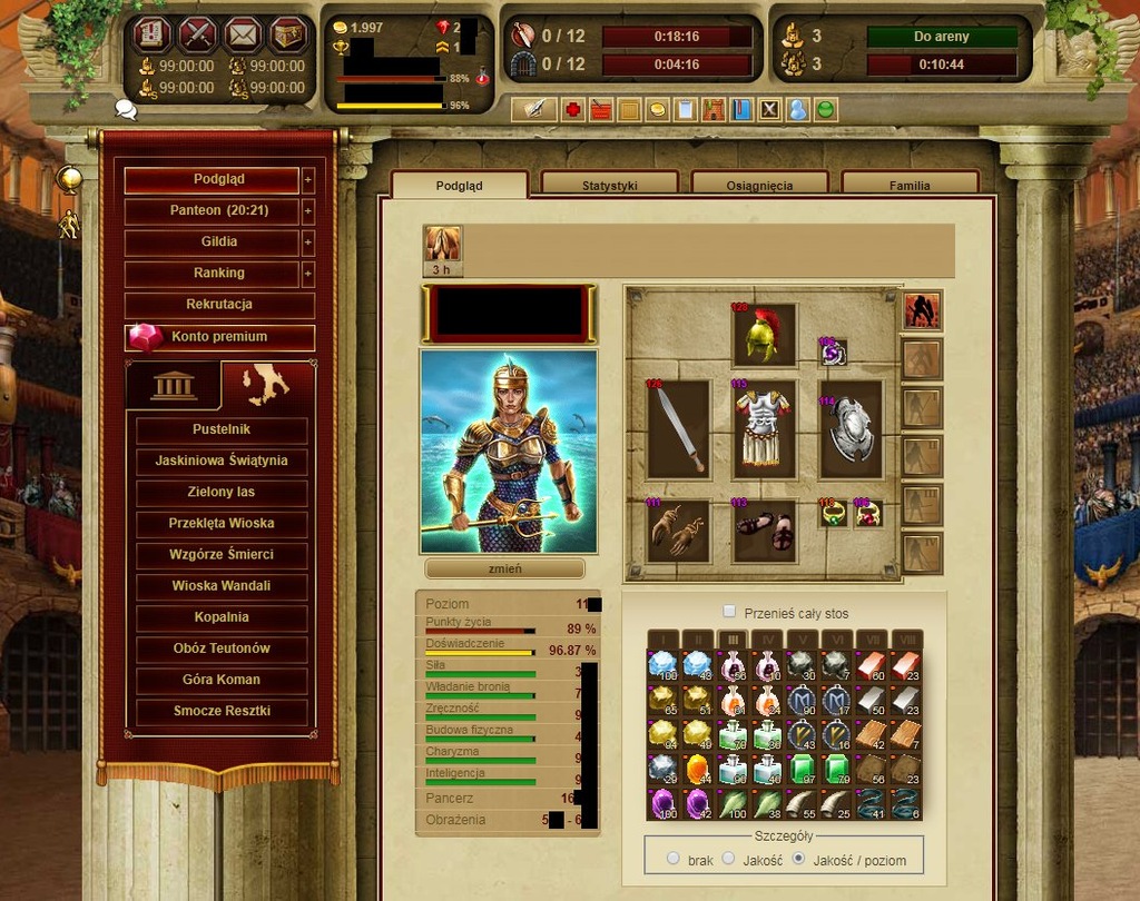 Konto Gladiatus MMO Gra - Super Postać S25 Okazja