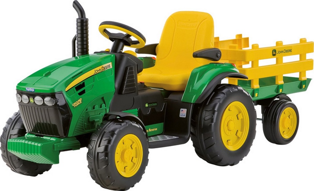 TRAKTOR JOHN DEERE NA AKUMULATOR 12V Z PRZYCZEPĄ 7530081714