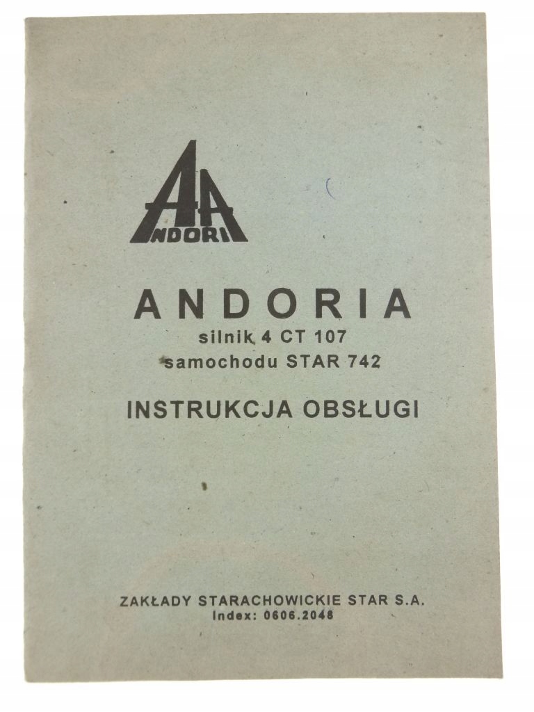 Andoria silnik 4CT 107 Star 742-instrukcja obsługi