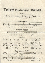 Taize Budapest 1991 - nuty i słowa piosenek