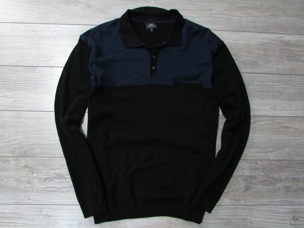 4PZ* NEXT czarny męski pocket sweter polo___XXL