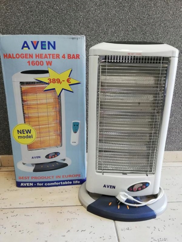 GRZEJNIK ELEKTRYCZ AVEN HALOGEN HEATER 4 BAR 1600