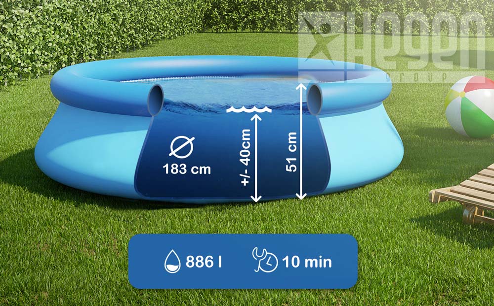 Basen rozporowy INTEX 28101 Easy Set 183 x 51 cm - 7345585554 ...