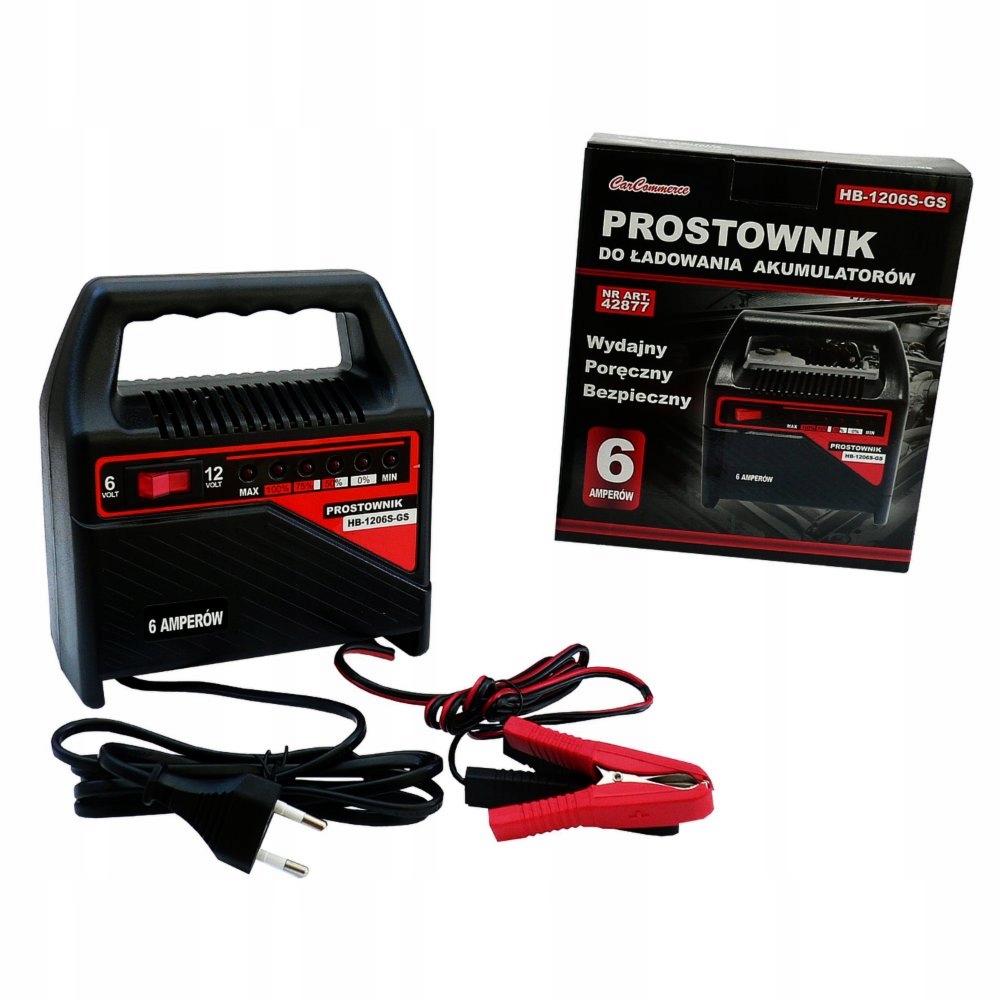 Prostownik do ładowania akumulatorów 6A 12V 449239 7028452856