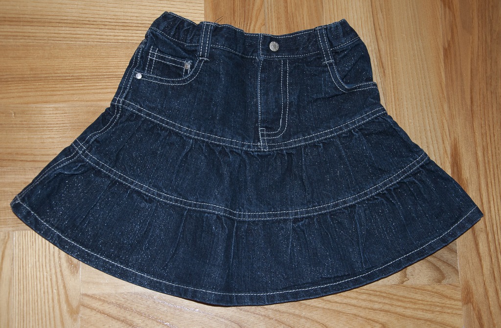 Spódniczka jeans z brokatem 104 cm  4-5L