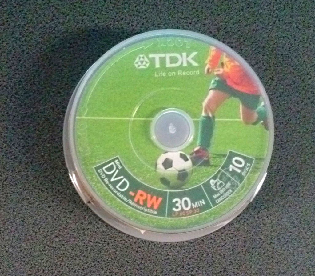 10x płyta TDK mini DVD-RW 1,4GB do kamery