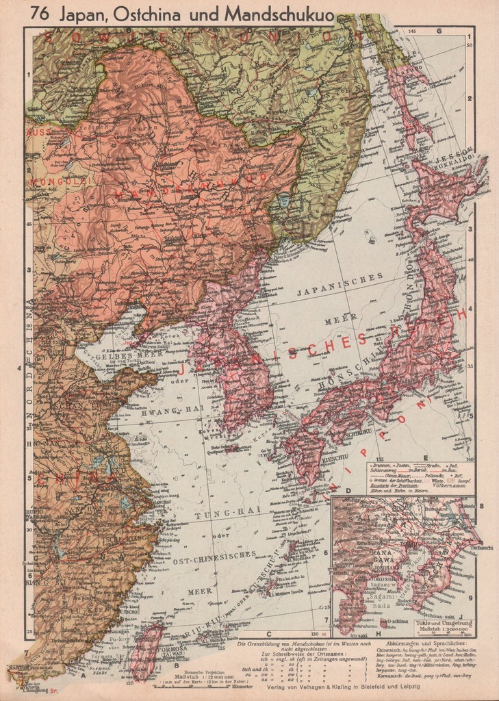 JAPONIA MANDŻUKO WOJENNA MAPA 1940 roku ORYGINAŁ