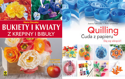 Bukiety i kwiaty z krepiny i bibuły + Quilling