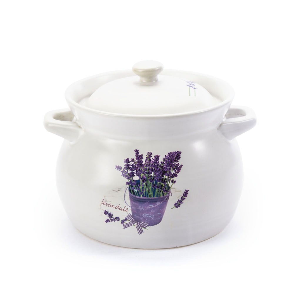 GARNEK CERAMICZNY z pokrywką BIOXERAMIC BIAŁY 3,1l