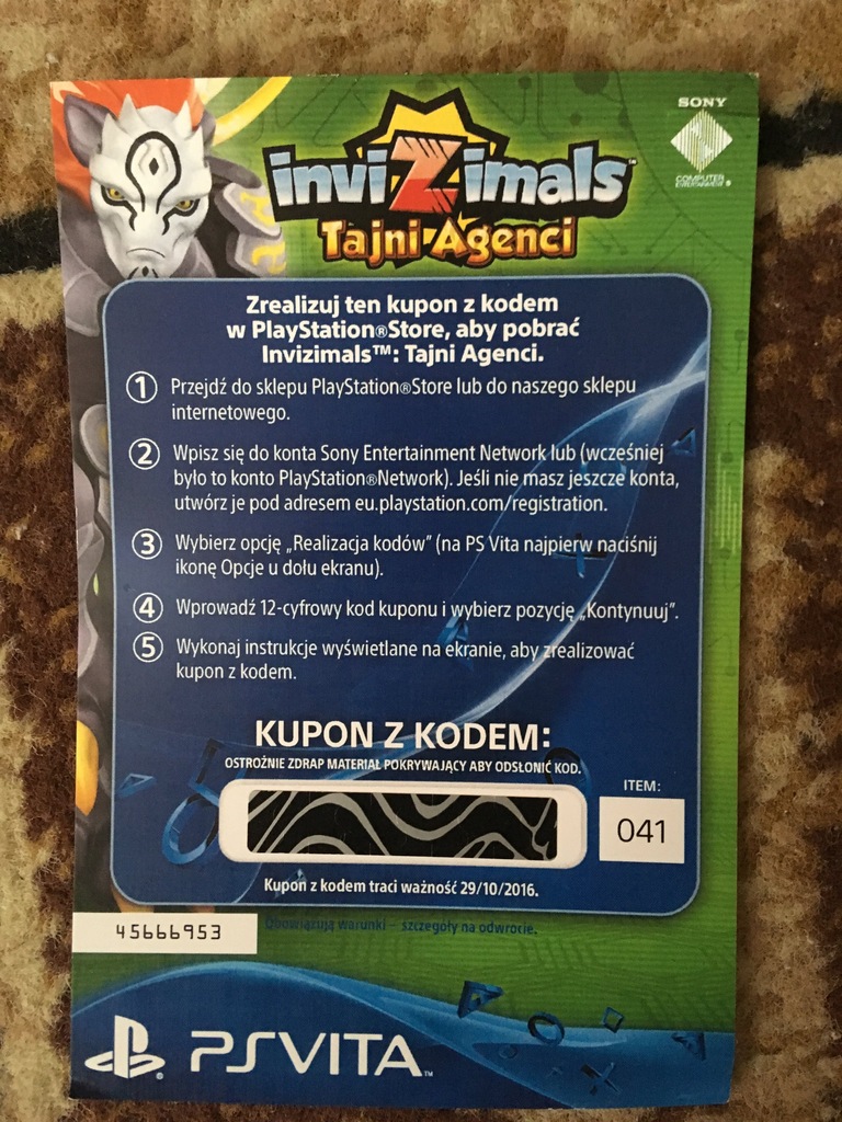 Voucher Invizimals: Tajni Agenci PS Vita