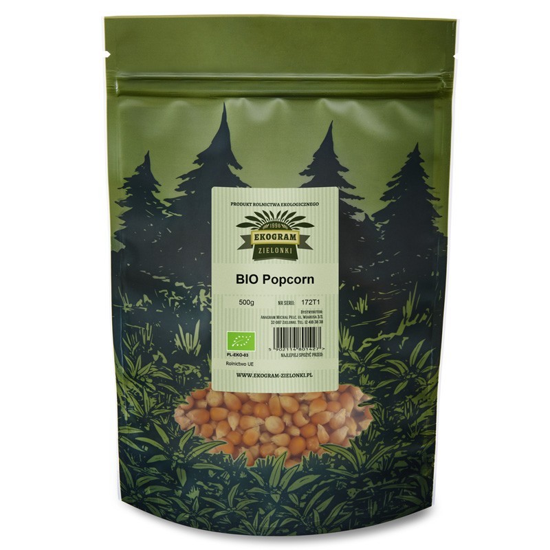 BIO Popcorn Ziarno Kukurydzy ekologiczne 500 g