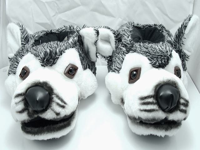 papucie ŚMIESZNE PSY HUSKY prezent męskie 44