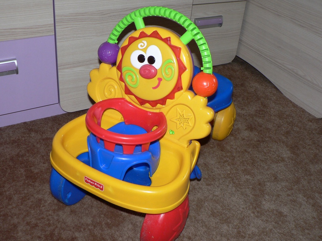 Jeździk chodzik pchacz 3w1 słoneczko Fisher Price